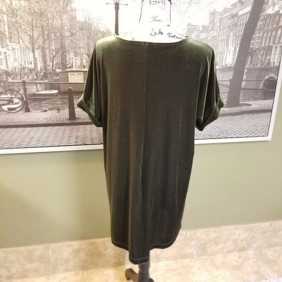 NWOT Ecoté Urban Outfitters velour green dress SZM - Picture 2 of 7
